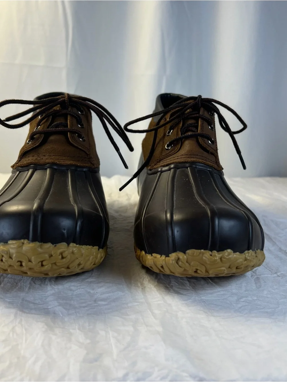 Creekside Men's sz10 Steel Shank Boots - Suede Rubber Lace-Up Waterproof Outdoor